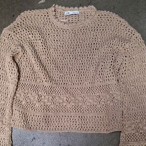 Zara Women's Tan Sweater